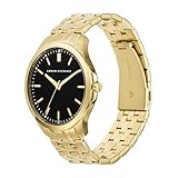 A｜X ARMANI EXCHANGE Men's Stainless Steel Watch, Color: Gold (Model: AX2145)