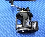 Okuma Magda Pro Line Counter Levelwind Trolling Reel, Small, Black/Silver, MA-30DX