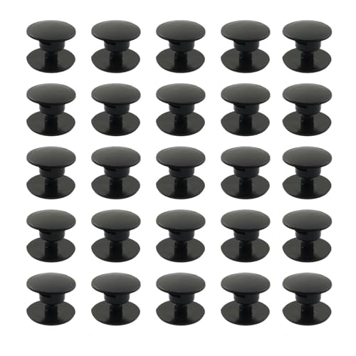 HJTOOK 30PCS Black Croc Rivets Button Replacement Strap Repair Fastener for Crocs-Styled Shoes