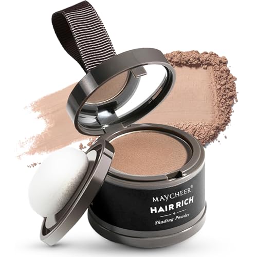 Maycheer Hairline Powder - Magic Root Cover Up - Hair Rich Hair Shadow - Gray Hair Coverage Touch Up Hair Powders for Women & Men (Light Brown, 0.14 Ounce (Pack of 1))