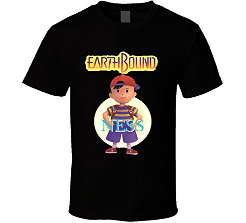 Earthbound Ness Retro SNES Video Game T Shirt M Black