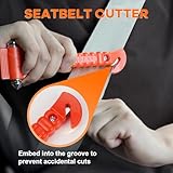 SINSEN Car Safety Hammer Set of 2 Emergency Escape Tool Auto Car Window Glass Hammer Breaker and Seat Belt Cutter Escape 2-in-1 for Family Rescue & Auto Emergency Escape Tools