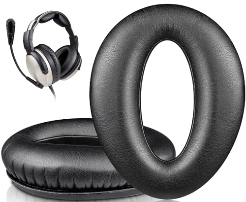 SOULWIT Professional Replacement Earpads Cushions for Lightspeed Zulu, Zulu2, Zulu3, Zulu PFX, Sierra Aviation Headset, Ear Pads with Softer Protein Leather, Noise Isolation Foam - Black