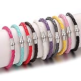 Lovglisten 10pcs Snap Bracelet Braided Snap Charm Button Bracelet fit DIY 18mm-20mm Snap Buttons