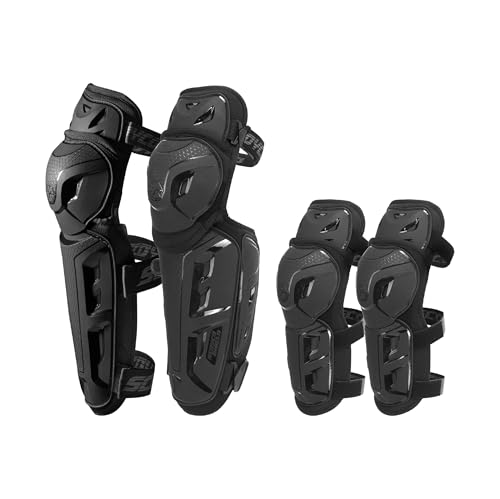SCOYCO Motorcycle Knee Guards for Men - CE Level 1 Motocross Knee and Elbow Pads Protective Gear Armor with 45°-180° Knee Flexibility Design Adjustable Elastic Band