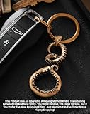 COPPERTIST.WU Octopus Brass Keychain w Keyring for Men Women | Octopus Tentacle Animal Key Chain Sea Creative Gifts for Car Key Decor