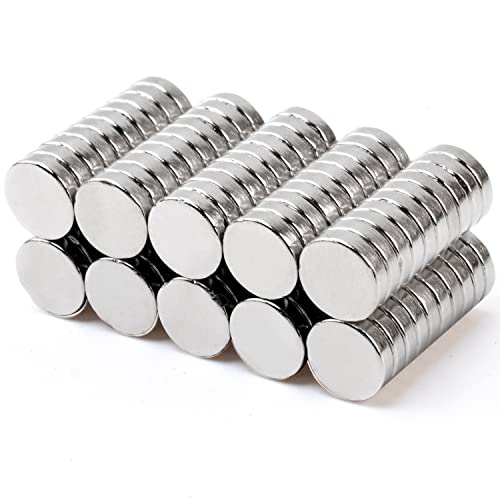MIN CI 100 Pcs Strong Neodymium Magnets Disc, 8 x 2mm Small Magnets for Whiteboard, Mini Round Rare Earth Magnet s for DIY Building Scientific Models Dry Erase Board Office Fridge Crafts