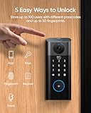 eufy Security Video Smart Lock S330, 3-in-1 Camera+Doorbell+Fingerprint Keyless Entry Door Lock, Smart Wi-Fi Deadbolt for Front Door, App Remote Control, SD Card Required, Chime Included