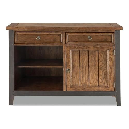 Intercon River 50" Metal Accents and 2 Drawers, Brown Sideboard