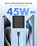 45W Fast Charger USB C for Sam-Sung 2Pack Fast Charging with 6FT Type C Cable for Sam-Sung Galaxy S24 Ultra S23 Ultra,S24/S24+/S23/S22/S21,Z Fold 5 6/Z Flip 5 6,Galaxy Tab S9/S8/S7 PPS Wall Charger