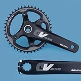 BOLANY 170mm Bike Cranksets Gravel 96BCD Hollow Integrated 42T Single Speed Chainring Crankset with Bottom Bracket Fit for Off Road Gravel Bike Compatible with 10/11Speed