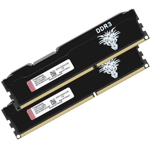 Yongxinsheng 1333MHz 16GB Kit (8GBx2) DDR3 Ram Desktop PC3-10600 UDIMM Non-ECC Unbuffered 1.5V 2Rx8 Dual Rank 240-Pin CL9 PC Computer Memory Upgrade Module (Black)