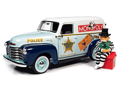 Auto World Monopoly 1948 Chevrolet Panel Delivery w/Resin Figure 1:18