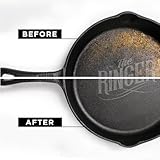 The Ringer - The Original Stainless Steel Cast Iron Cleaner, Patented XL 8x6 Inch Design