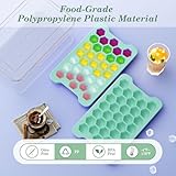 Small Ice Cube Tray for Freezer: FDDAI Easy Release Ice Cube Maker - Plastic Stackable Cubed Ice Trays and Bin - Making Tiny Honeycomb Icecubes