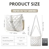 Quilted Crossbody Bags for Women, Unique Pattern Strap Quilted Bag, Crossbody Purses for Women, Quilted Puffer Bag for Women (Off white)