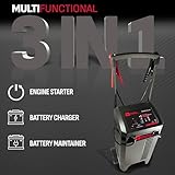 Schumacher Electric 3-in-1 Wheeled Battery Charger and Jump Starter, FR01336 - Fully Automatic, 250 Cranking Amps, 50 Amp Boost, 6 and 12Volt for for Cars, Trucks, Marine, RVs, and Farm Equipment