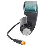 Scooter Battery Power Display Switch , Secure and 3 Pin 10 Inch Real Time Data Display Electric Scooter Key Switch Lock ABS for Replacement