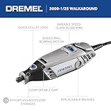 Dremel 3000-1/25 Variable Speed Rotary Tool Kit - 1 Attachment & 25 Accessories - Ideal for Routing, Metal Cutting, Wood Carving, Polishing, Grinding, and Engraving