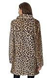 Bellivera Faux Fur Jacket Coat Womens Leopard Jacket Long Sleeve Winter Warm Fluffy Parka Overcoat Outwear Tops 18125 Leopard M