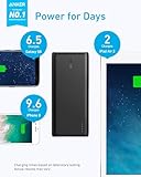 Anker Power Bank, 26,800 mAh External Battery Powerline II 3-in-1 Cable, Lightning/Type C/Micro USB Cable