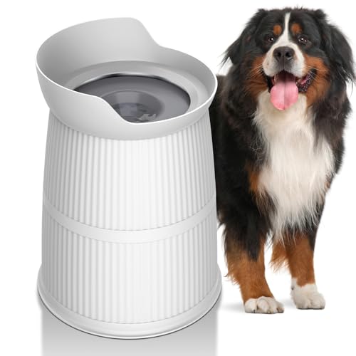 Elevated Dog Bowls for Large Dogs-[15.4-inch high],4.4L No Spill Dog Water Bowl, Adjustable Raised Bowls,Stainless Steel Water Bowl/Non-Slip/Water Dispenser