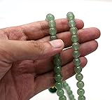 Green Aventurine Buddhist Prayer Beads Japa Mala with 108 Meditation Beads (Without Knots)