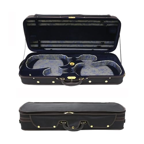 Vetimobato Adjustable Double Violin Case Viola Case Hold 2 Violin or 1 Violin & 1 Viola with 4 pcs Bow Holder 2 Back Strap Hard-Shell Violin Backpack (Only Hold 2 violin)