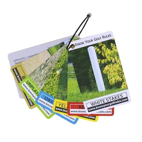 Rule Tags for Your Golf Bag - Golf's Most Common Rules Made Easy | Great for Leagues, Teams, Juniors, tee Gifts | Golf Rules Quick Reference 2024-2025 | in Compliance with USGA Rules