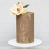 Lacupella Floral Cake Stencil - Seamless Delicate Pattern for Decorating Tall Double Barrel Cake to Use with Buttercream, Royal Icing, Ganache, Paint, Airbrush (Magna)