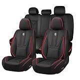 Car Seat Covers Fit for Volvo S40 2000-2011 Side Airbag Compatibility for Set Protectors(Full Set, Black)