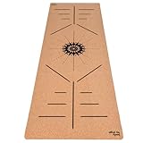 Luxury Cork Yoga Mat - Non Slip, Extra Thick Grip. Thicker, Longer, and Wider for More Comfort and Support. Tough Enough For Hot Yoga. Natural, Non Toxic, and Eco Friendly. Optional Alignment Lines.