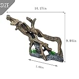 PINVNBY Resin Driftwood Aquarium Decoration Tree Branch Fish Tank Trunk Ornament Betta Log Reptile Climb with Holes for Shrimp Lizard Fish Gecko(3 PCS)