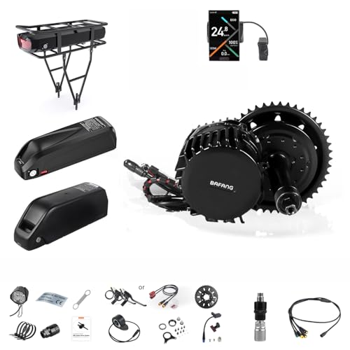 Bafang 1000W Mid Drive Kit with Battery(Optional) :Bafang HD BBS03 Ebike Conversion Kit with Display,48V/52V 8Fun Electric Bike Conversion Kit for Moutain Road Bike