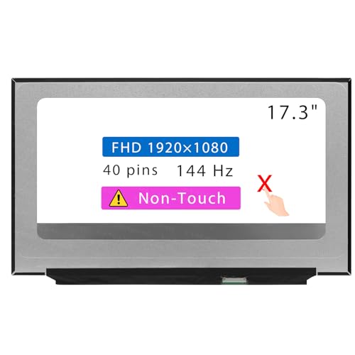 17.3" Screen Replacement B173HAN04.9 for MSI Raider GE75 10SF 8RE 8SF 8SG 9SE 9SF 9SG 10SE 10SE-008US GE76 10UE 10UH 12UH Series LCD Display Panel 40 pin 144 Hz (FHD 1920 * 1080 Non-Touch)