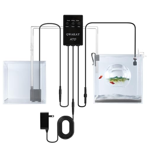 Auto Top Off System Aquarium - Smart Automatic ATO System for Fish Tank - Water Level Controller Kit for Saltwater Aquarium (with Submersible Pump)