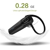 TOORUN Bluetooth Headset, M26 Bluetooth Earpiece Handsfree V5.0 Wireless Headphone with Noise Cancelling and Microphone Compatible for Android iPhone Cell Phone Laptop - Black