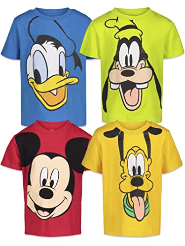 Disney Mickey Mouse Goofy Donald Duck Little Boys 4 Pack T-Shirts Multicolored 6