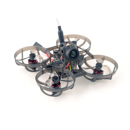 Happymodel Mobula6 2024 1S Brushless Drone with Camera 65mm Ultra Light Micro FPV Whoop with AIO Flight Controller ExpressLRS Receiver, Mobula6 ELRS BNF Tiny Drone Racing Drones for Adults（ELRS）
