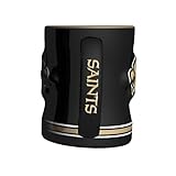 NFL New Orleans Saints Sculpted Relief Mug, 14-ounce, Black