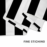 Xuwenz Black White Stripes Bandana Hand Drawing Lines Shapes Silk Hair Wrap Neck Scarf Scarf Headbands for Women