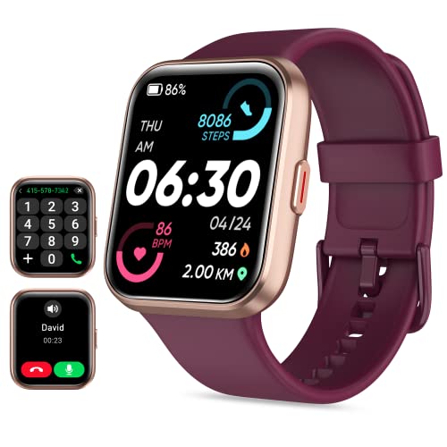 Smart Watch for Men Women(Call Receive/Dial), Alexa Built-in, 1.7" Touch Screen Fitness Tracker with Heart Rate Sleep Tracking, 60 Sports Modes, 5ATM Waterproof Smartwatch for Android iPhone