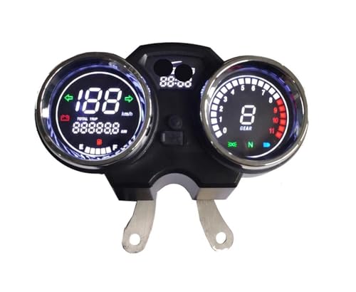 WLQNHDKM Motorcycle Speedometer for Suzuki GN125 GN150 GN 125 EN125 GSX125 QS125 Yes125 Digital Meter Speedometer Motorcycle Instrument