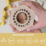 L-site Personalized Baby Teeth Keepsake Box - Custom Wooden Tooth Storage Girl Boy - Baby First Haircut Souvenir - Holder Organizer