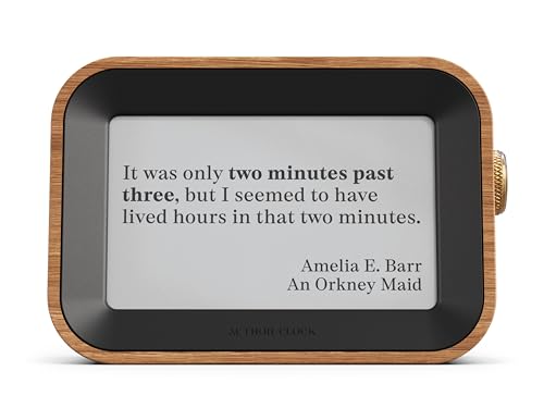 Author Literary Quote Clock – Tells Time Using Book Quotes | Unique Gift for Book Lovers | New Quote Every Minute Clock Vol 1