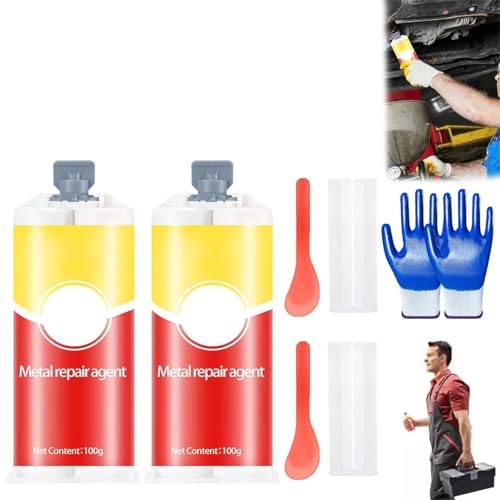 Super Diamond Mud Seal for Metal, Super Diamond Mud, Metal Filler Waterproof Ab Casting Repair Glue Professional for Repair, Metal Repair Glue, Casting Repair Glue (2pcs)