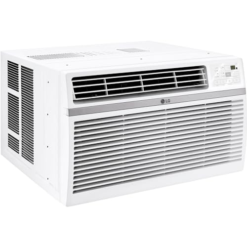 LG LW1224RD 12,000 Window Air Conditioner, 115V, 550 Sq.Ft. (22' x 25' Room Size), Quiet Operation, Electronic Control with Remote, 3 Cooling & Fan Speeds, Auto Restart, 12000 BTU, White