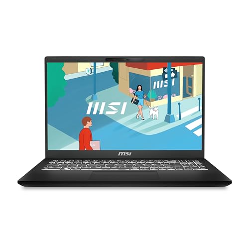 MSI Modern 15H AI 15.6”Business Laptop: Intel Core Ultra 9-185H, ARC Graphics, 32GB DDR5, 1TB NVMe SSD, Type-C, WiFi 6E, Win 11 Home: Classic Black C1MG-027US