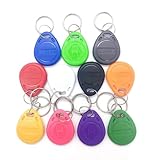 100pcs RFID Tag 125KHz Keys 11 Color TK4100 EM4100 Proximity Keyfobs Tags RFID Card for Access Control (Read-only)