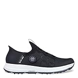 Skechers Men's Go Elite 5 Arch Fit Waterproof Slip in Golf Shoe Sneaker, Black/White Spikeless, 14